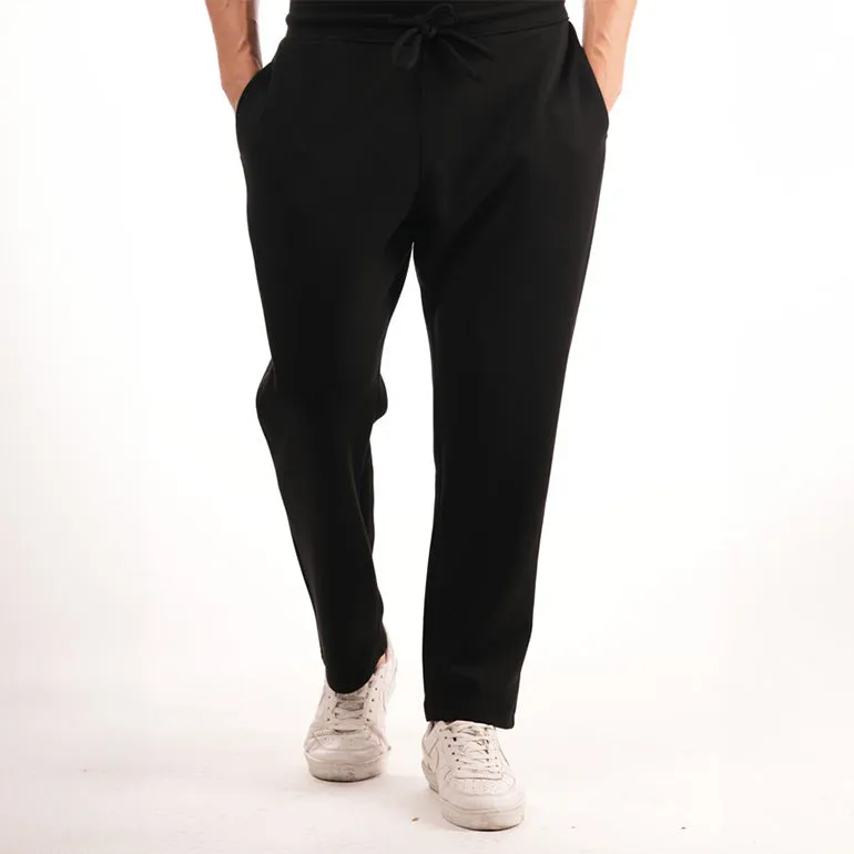 Premium Straight Pants For Men - Jet Black