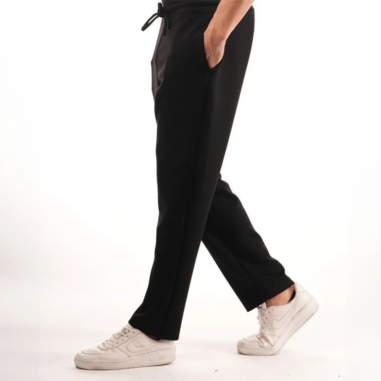 Premium Straight Pants For Men - Jet Black