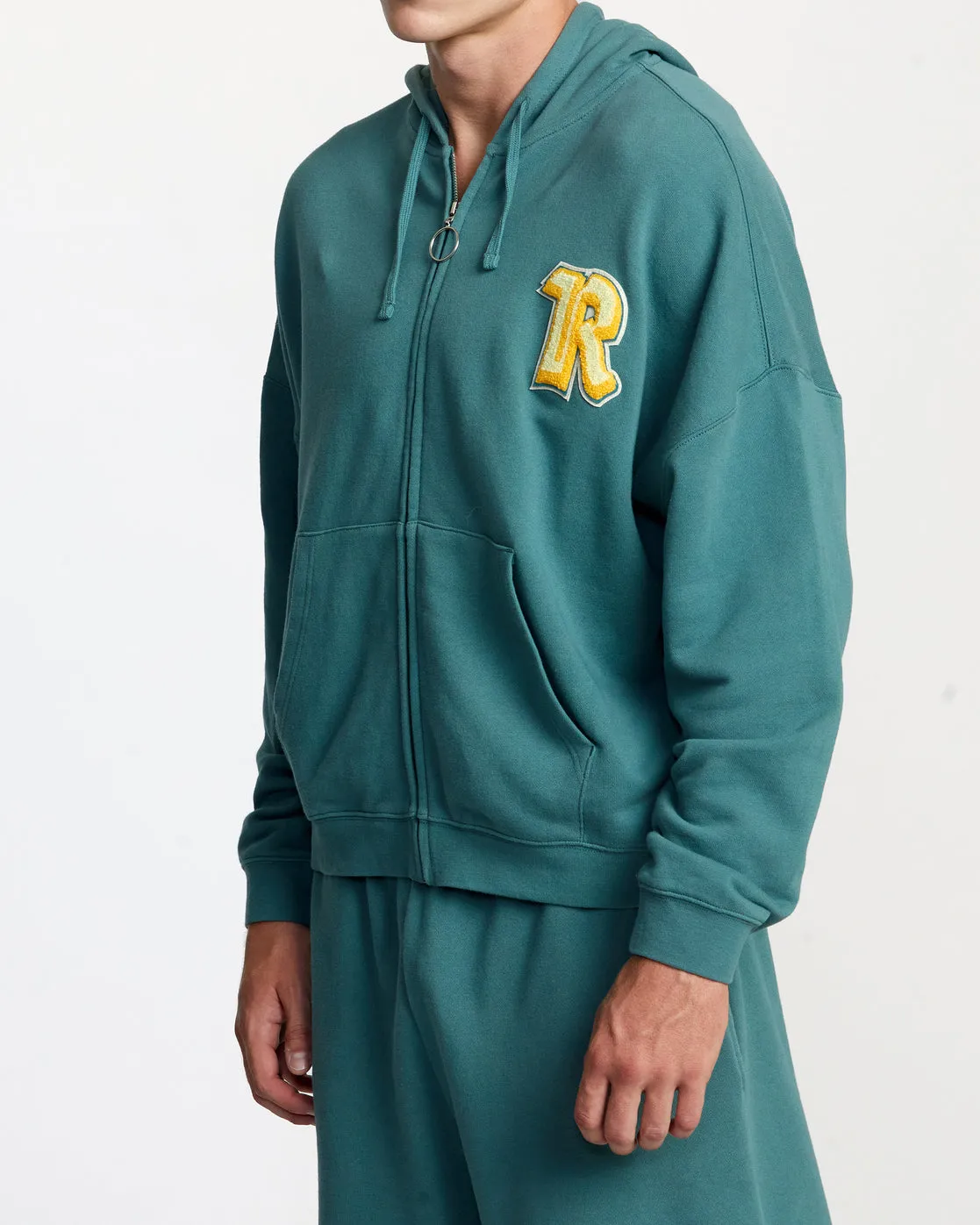 Rose Machado Thrift Zip Hoodie - Teal