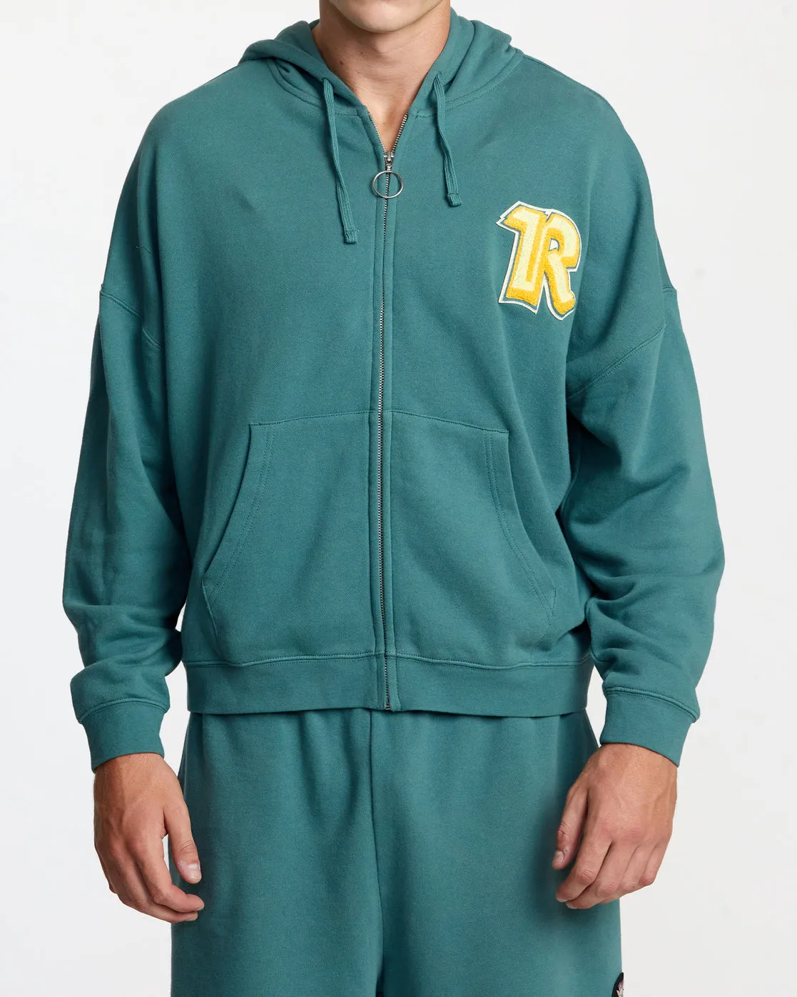 Rose Machado Thrift Zip Hoodie - Teal