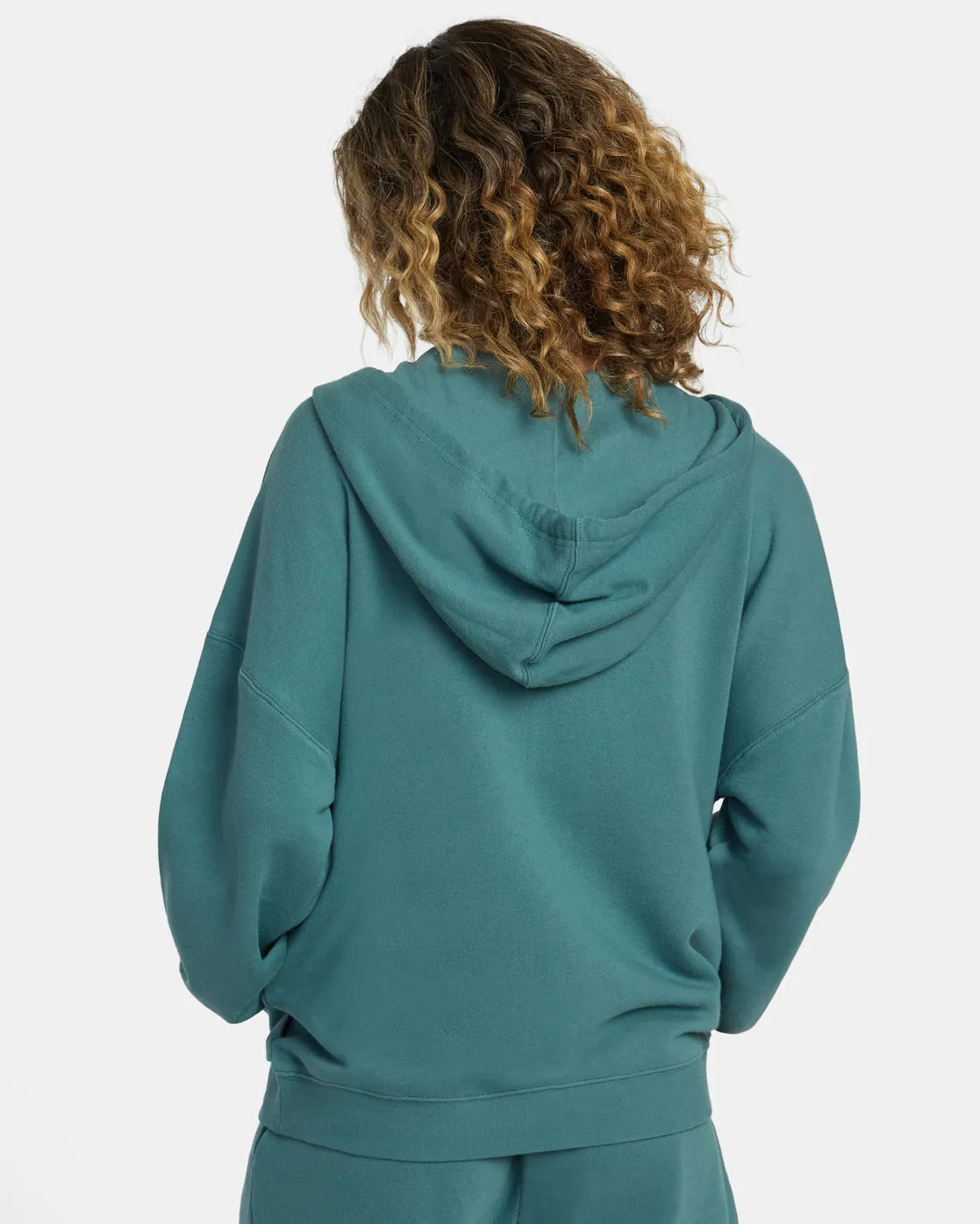 Rose Machado Thrift Zip Hoodie - Teal