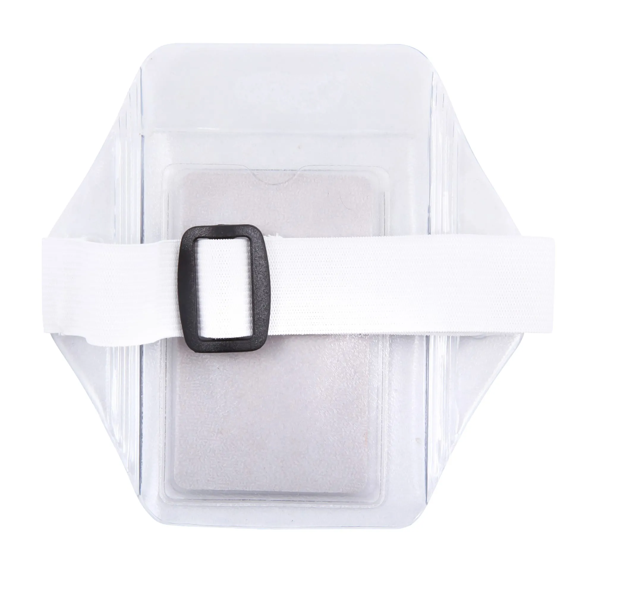 SICURIX Armband Badge Holder Vertical Elastic Strap CLEAR (66891)