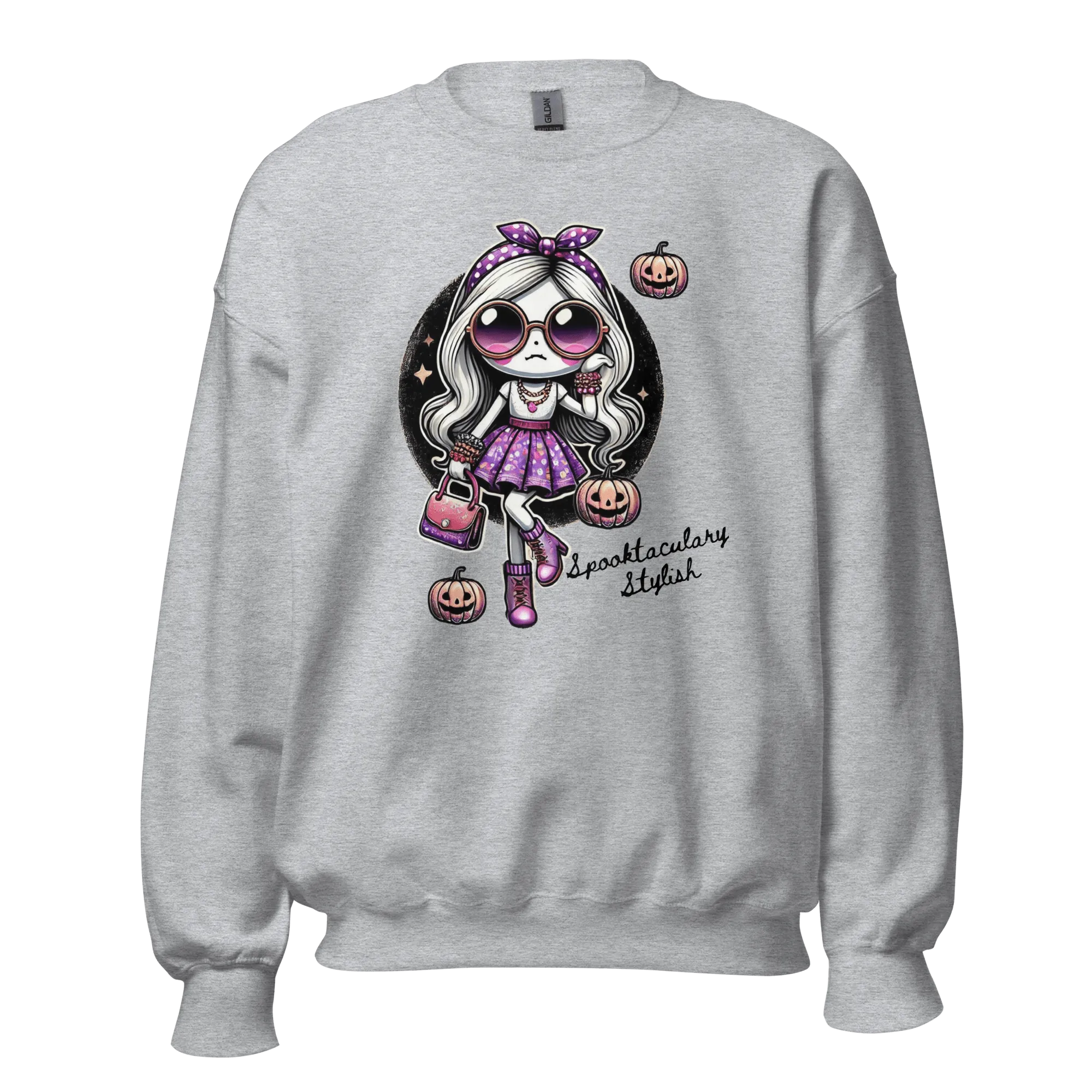 Spooktacularly Stylish - Halloween Sweatshirt - Fun Halloween Sweatshirt
