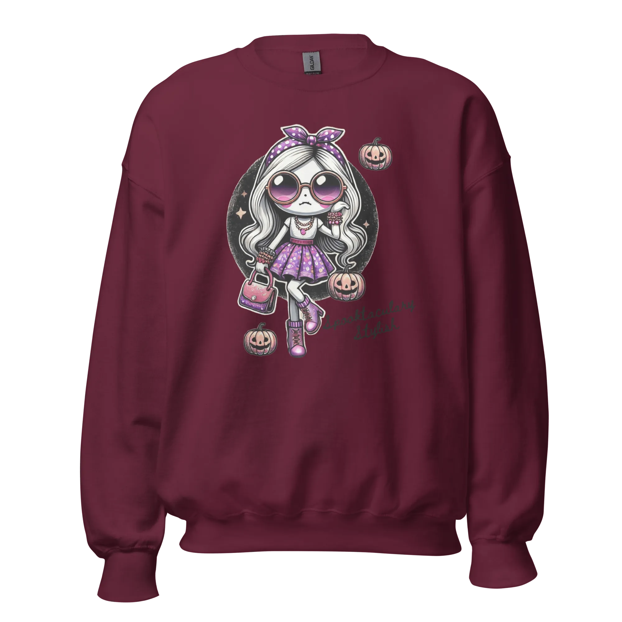 Spooktacularly Stylish - Halloween Sweatshirt - Fun Halloween Sweatshirt