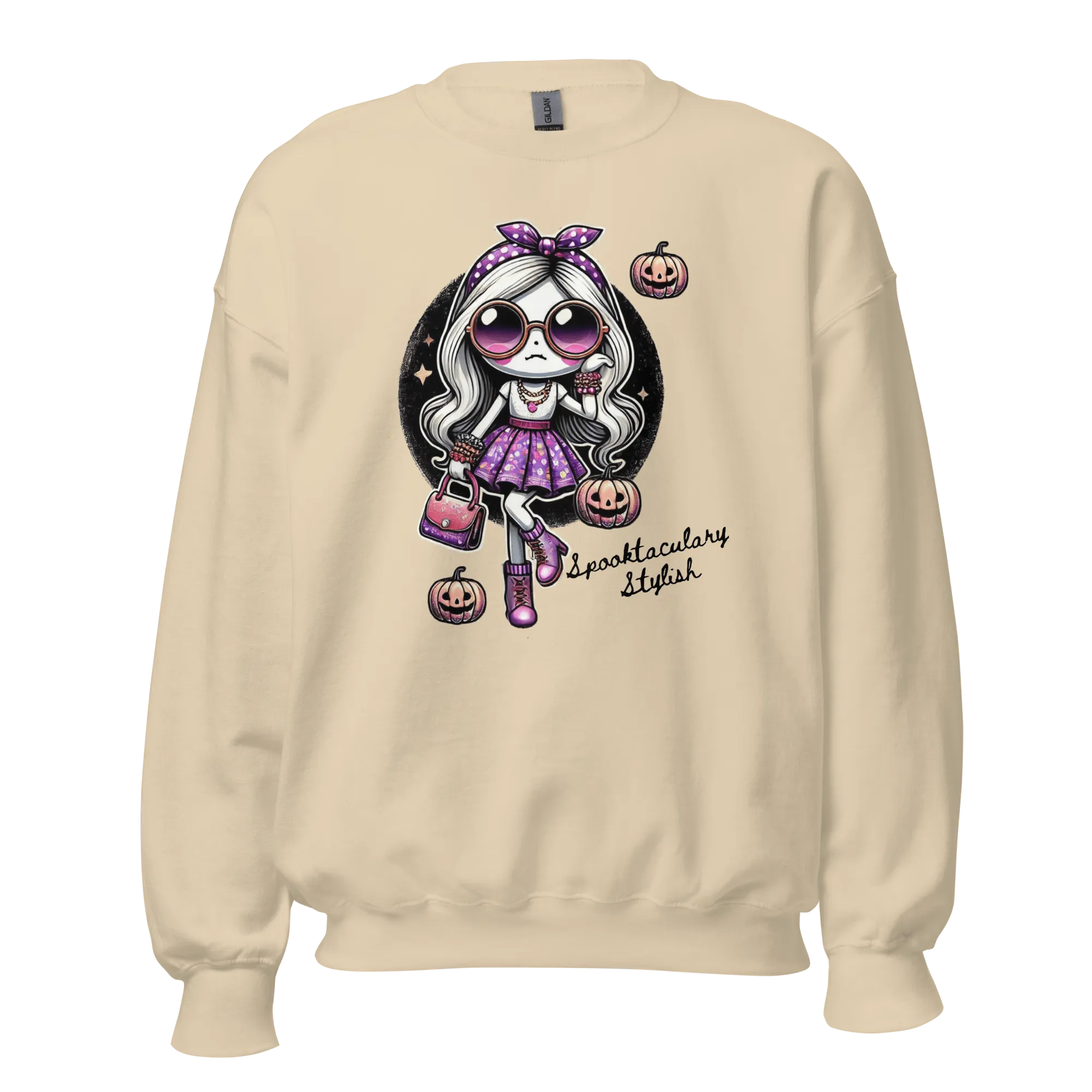 Spooktacularly Stylish - Halloween Sweatshirt - Fun Halloween Sweatshirt