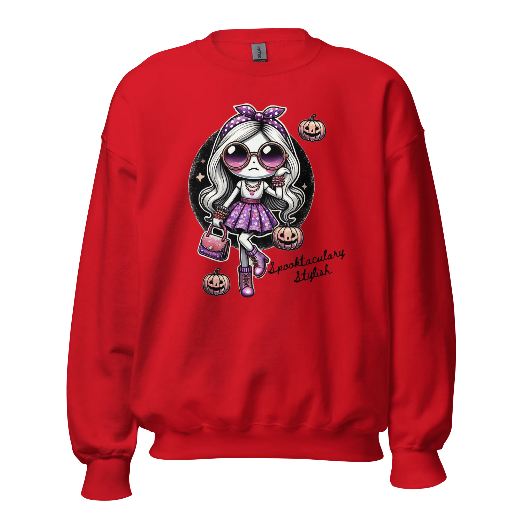 Spooktacularly Stylish - Halloween Sweatshirt - Fun Halloween Sweatshirt