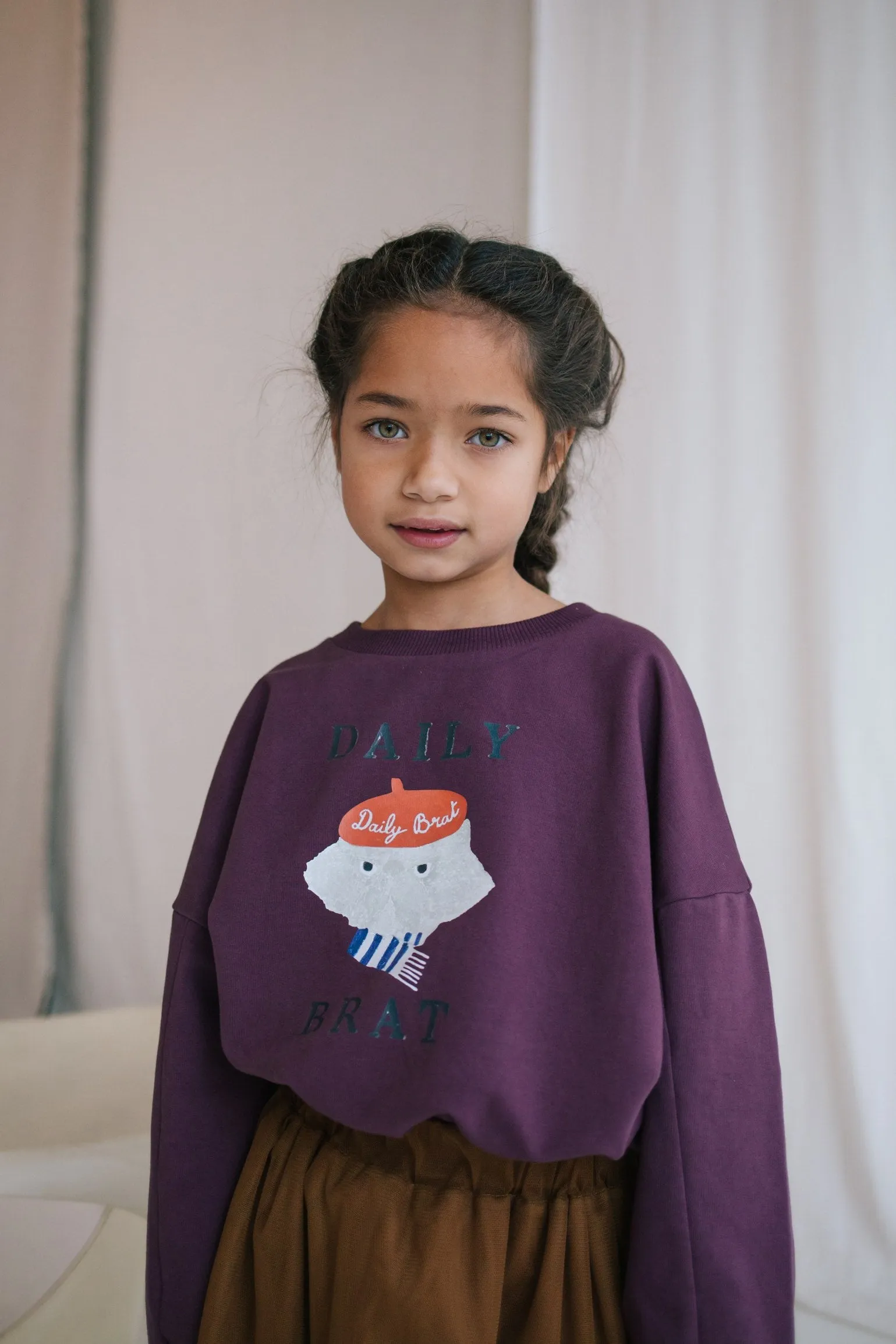 Sweater Craby Cat Soft Purple
