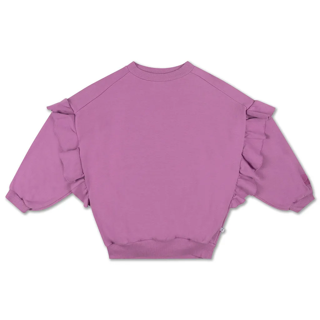 Sweater Ruffle Dusty Orchid