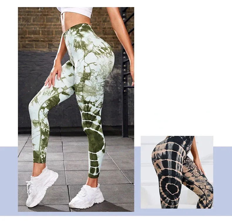 Tie-Dye Seamless High-Waist Leggings, Sculpt & Style | FlexDye