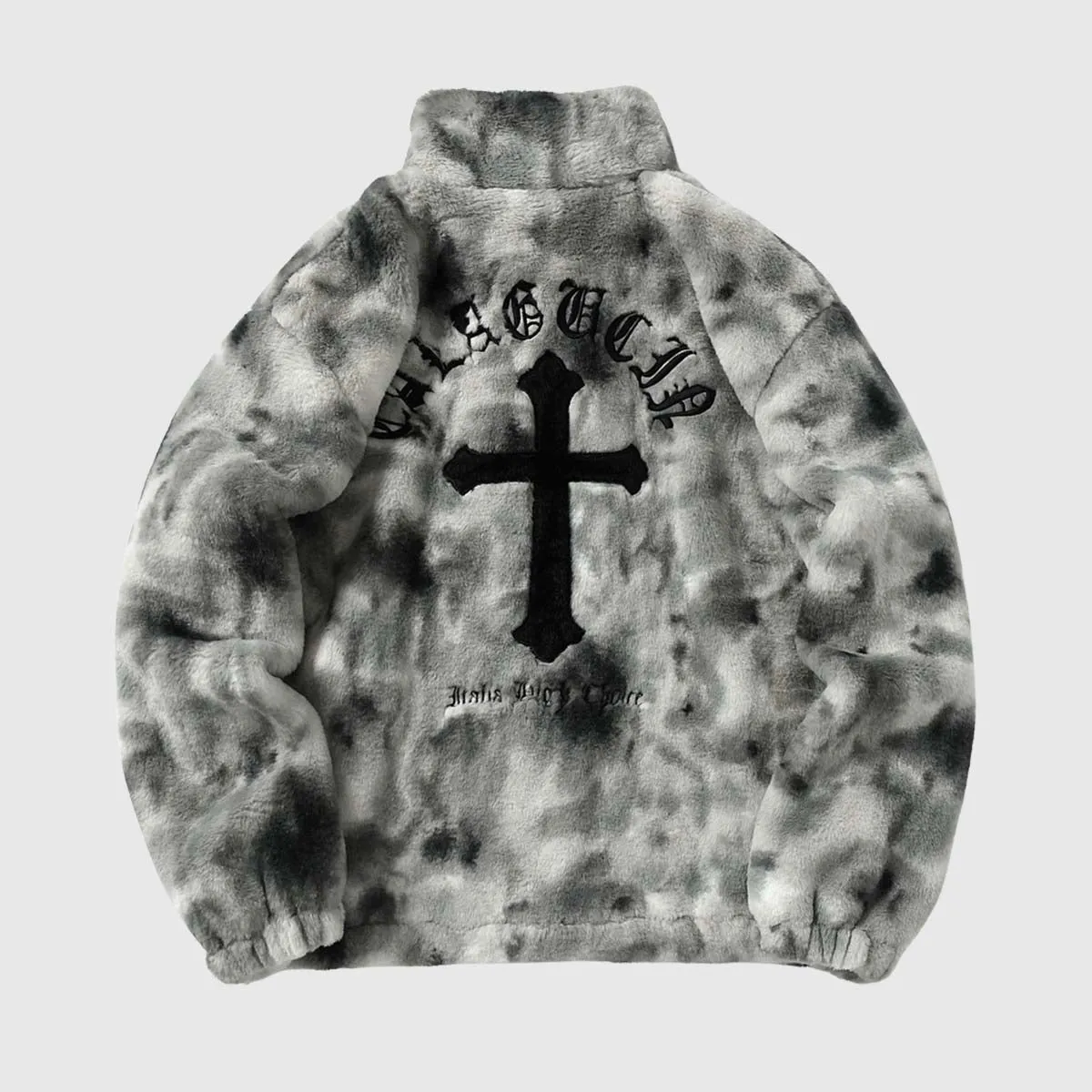 Tillbuy Tie-Dye Sherpa Coats