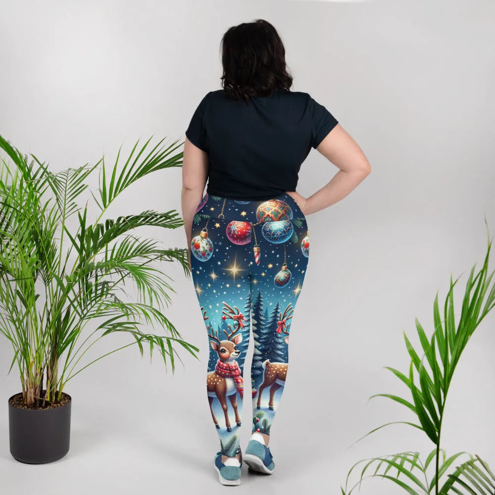 Whimsical Winter Wear Plus Size Leggings