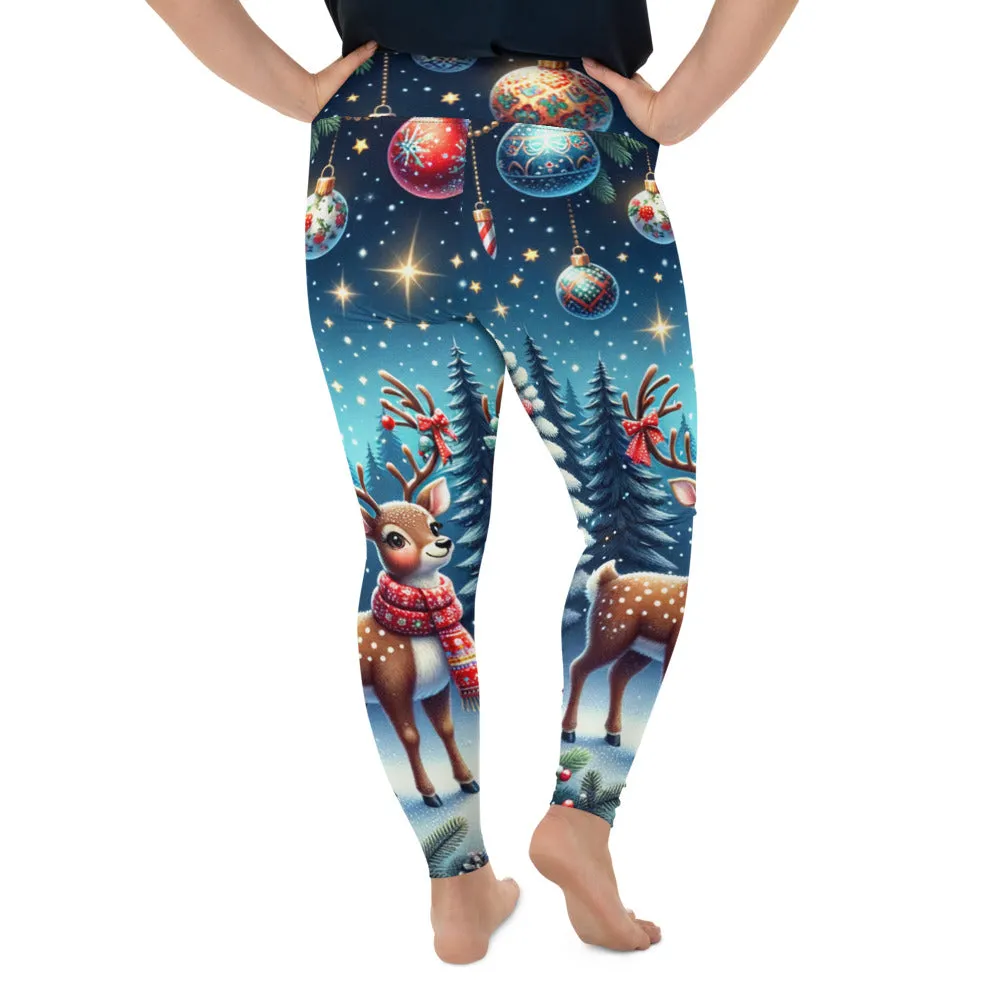Whimsical Winter Wear Plus Size Leggings