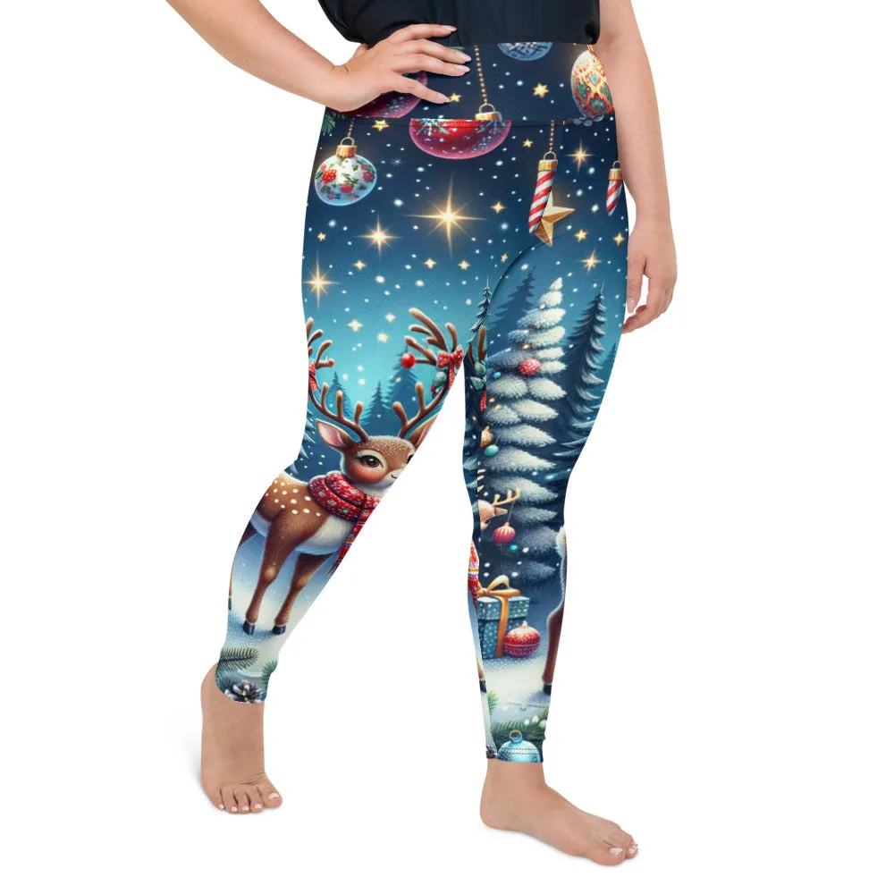 Whimsical Winter Wear Plus Size Leggings