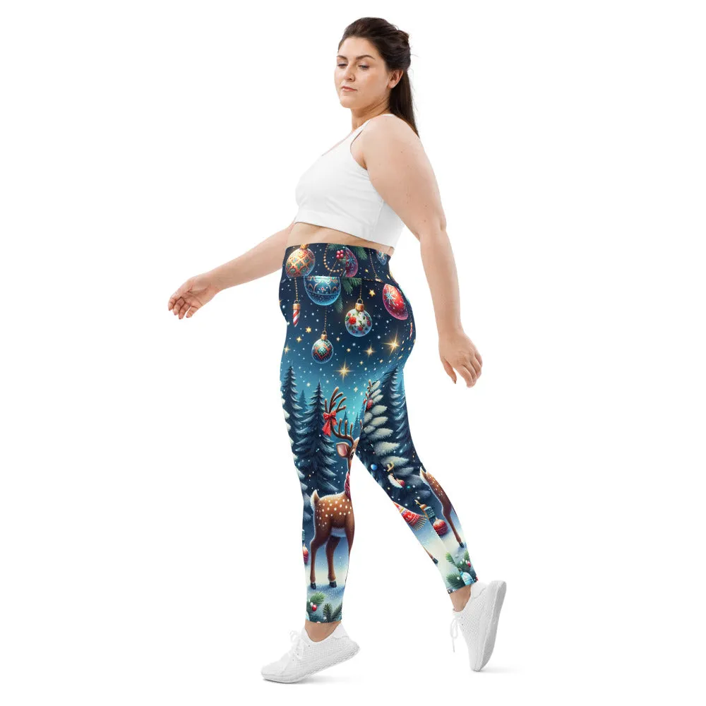 Whimsical Winter Wear Plus Size Leggings