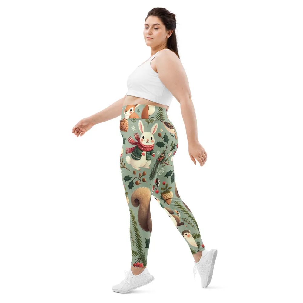 Whimsical Winter Wear Plus Size Leggings