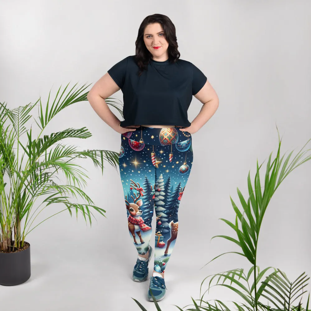 Whimsical Winter Wear Plus Size Leggings