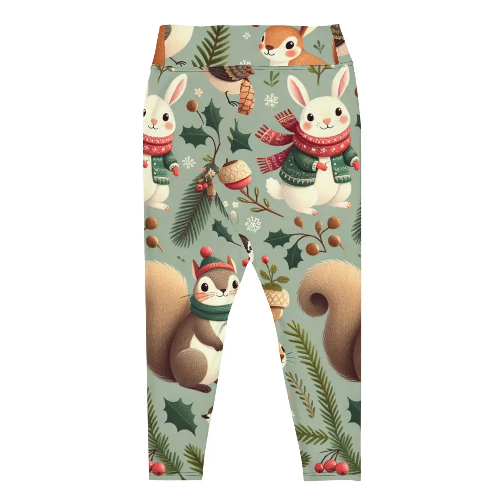 Whimsical Winter Wear Plus Size Leggings