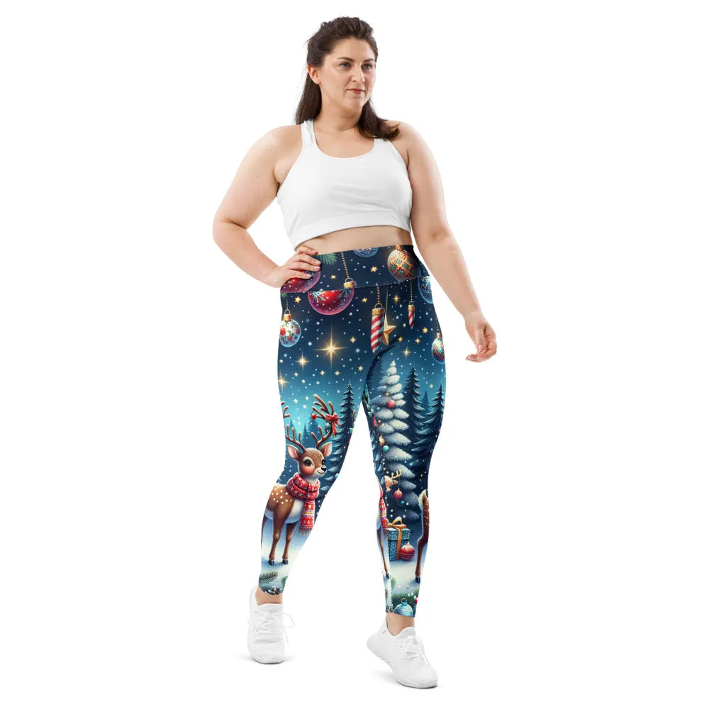 Whimsical Winter Wear Plus Size Leggings