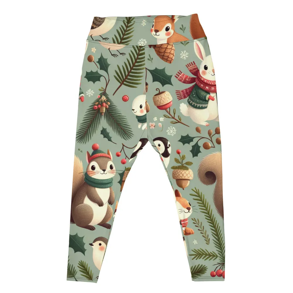 Whimsical Winter Wear Plus Size Leggings