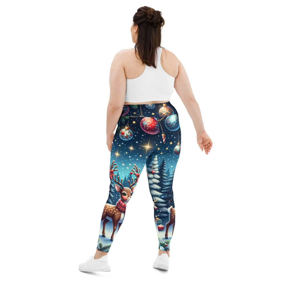 Whimsical Winter Wear Plus Size Leggings