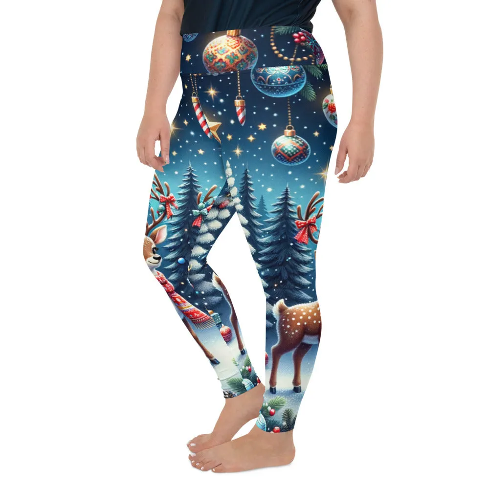 Whimsical Winter Wear Plus Size Leggings