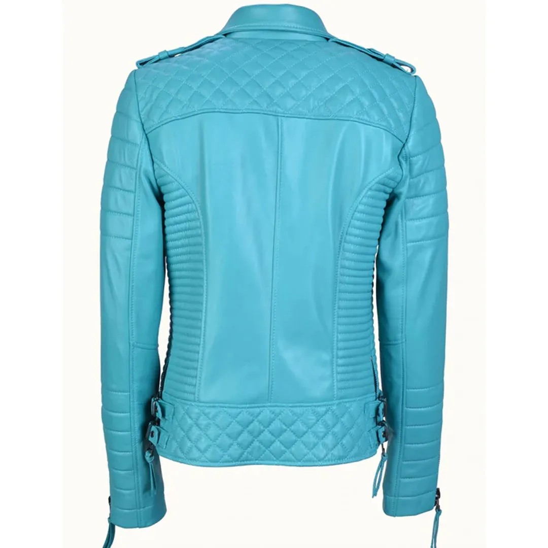 Women's Jade Biker Leather Jacket
