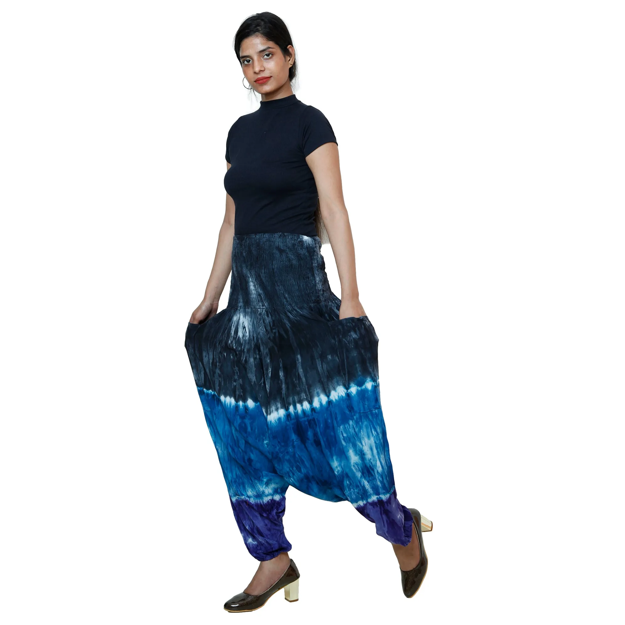 Women's Tie Dye Rayon Harem Pants -- FI TD 143